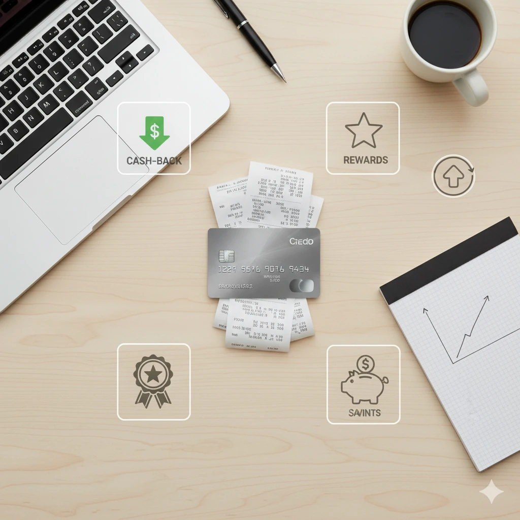 Business credit card rewards for office supplies, gas, and travel expenses.