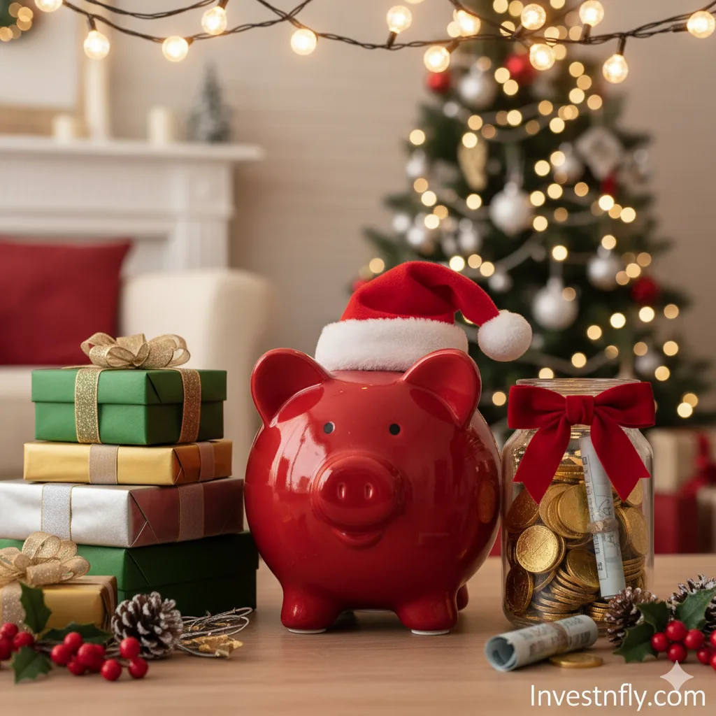 Two-column infographic showing pros and cons of Christmas Club Account