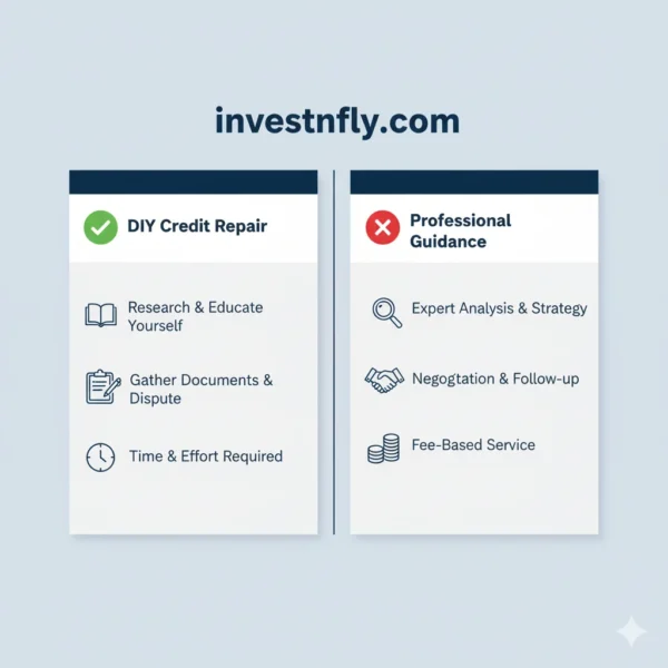 DIY checklist showing credit repair Huntington Beach steps.