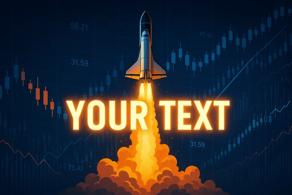 Rocket launch symbolizing financial growth with call to action to visit Investnfly.com