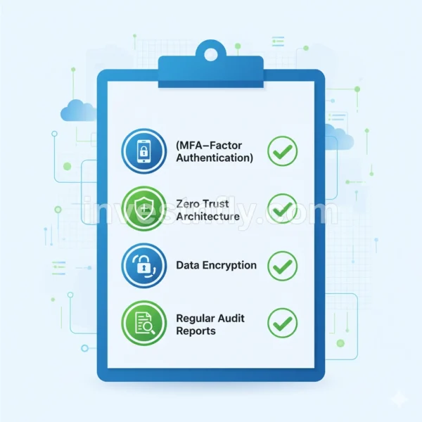 Cyber insurance coverage Silverfort compliance checklist with MFA, Zero Trust, data encryption, and audit reporting icons.