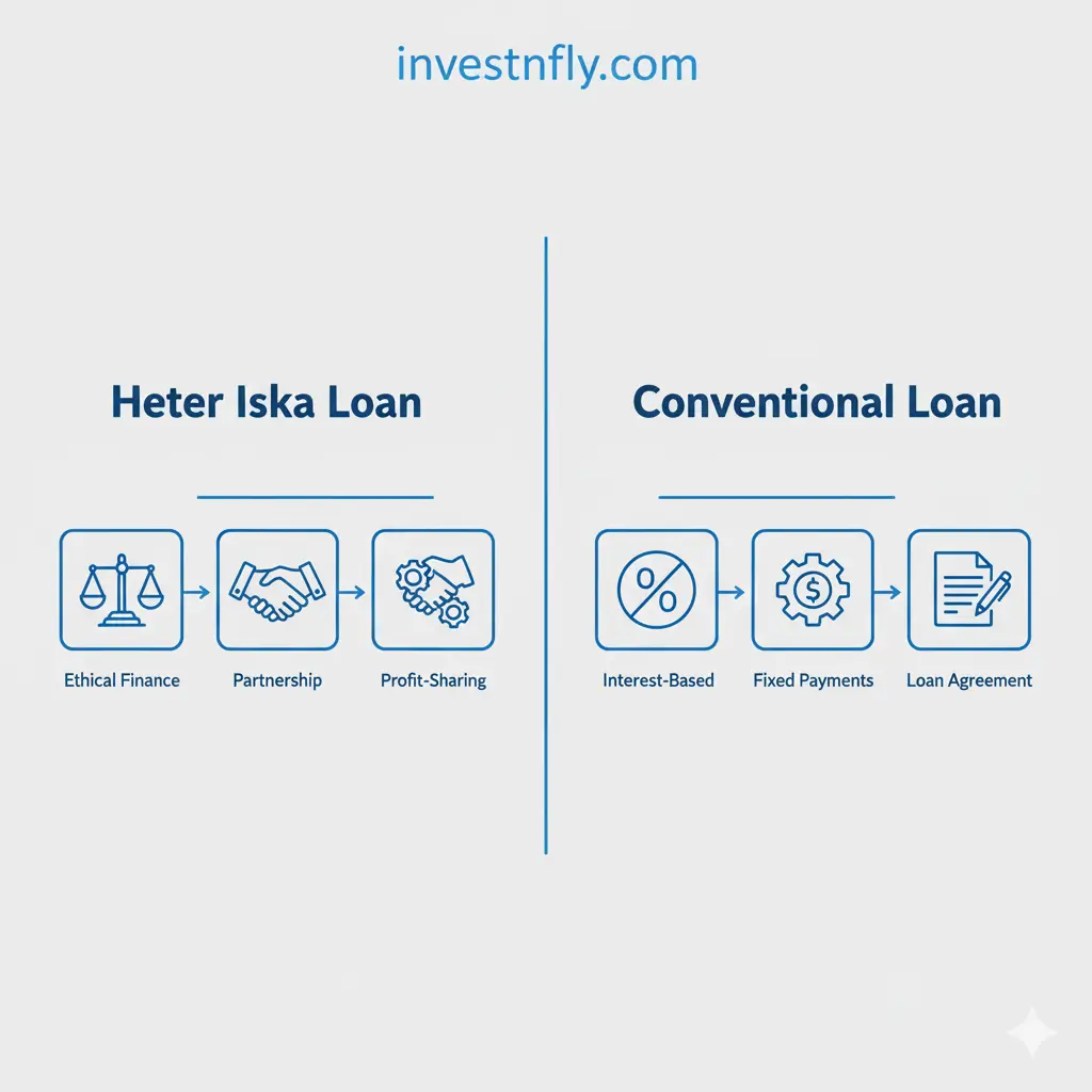 Heter Iska Loan vs Conventional Loan comparison chart