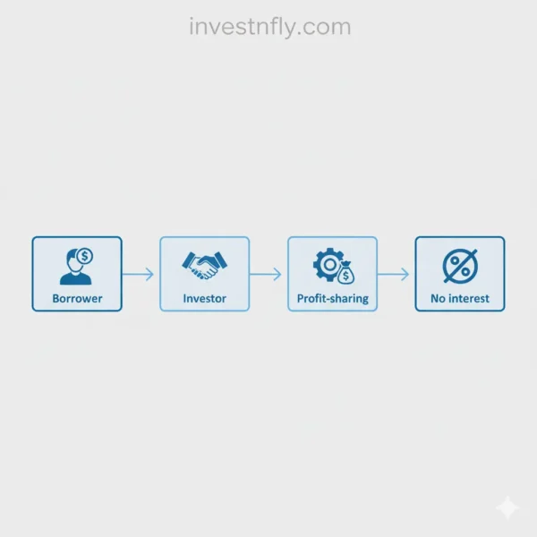 Flowchart explaining how Heter Iska loan works