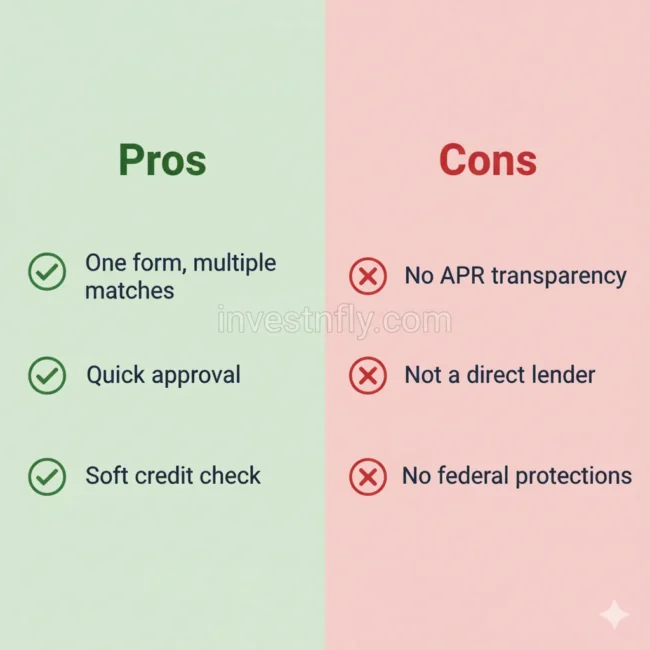 Infographic of pros and cons of traceloans.com student loans.